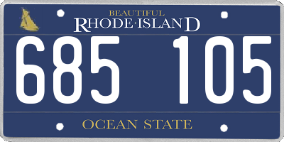 RI license plate 685105