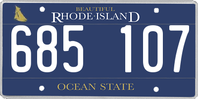 RI license plate 685107