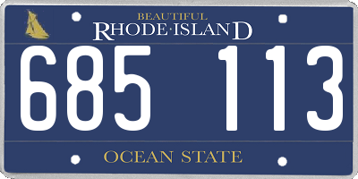 RI license plate 685113