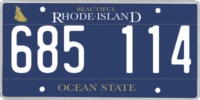 RI license plate 685114