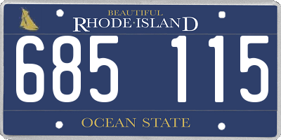 RI license plate 685115