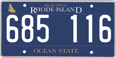 RI license plate 685116