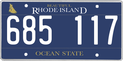 RI license plate 685117
