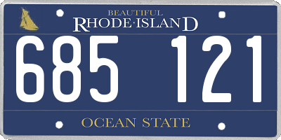 RI license plate 685121