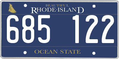RI license plate 685122