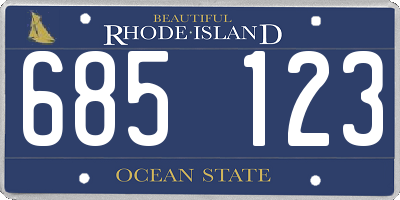 RI license plate 685123
