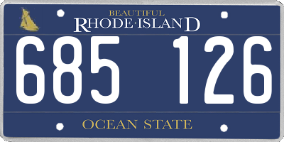 RI license plate 685126