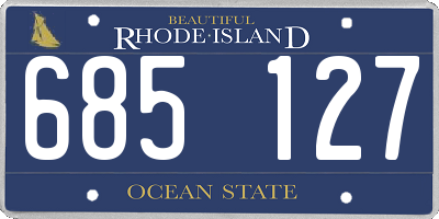 RI license plate 685127