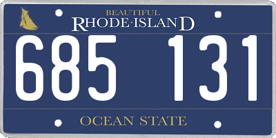 RI license plate 685131