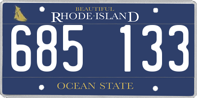 RI license plate 685133