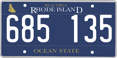 RI license plate 685135