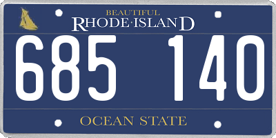 RI license plate 685140