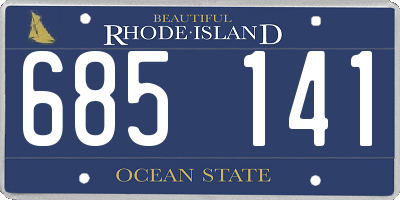 RI license plate 685141