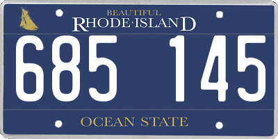 RI license plate 685145