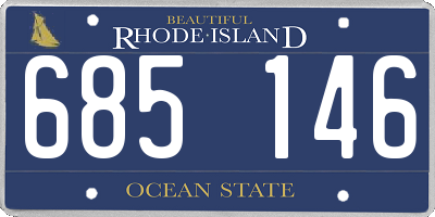 RI license plate 685146