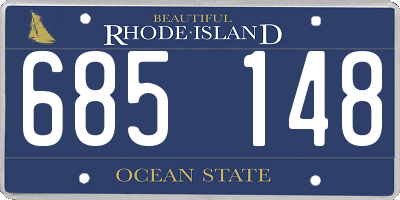 RI license plate 685148