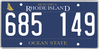 RI license plate 685149