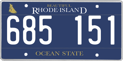 RI license plate 685151