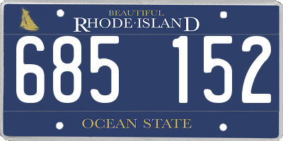 RI license plate 685152