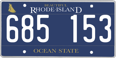 RI license plate 685153