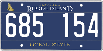 RI license plate 685154