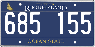 RI license plate 685155