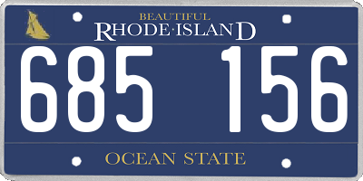 RI license plate 685156