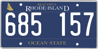 RI license plate 685157