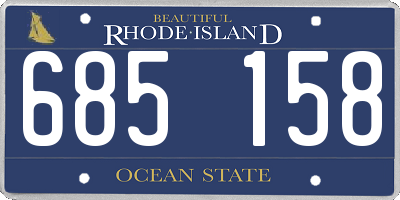 RI license plate 685158