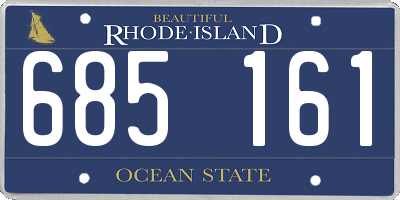 RI license plate 685161