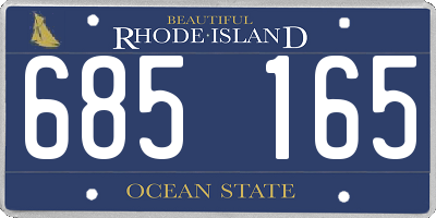RI license plate 685165