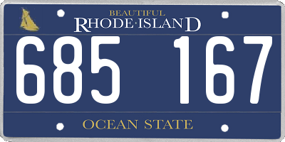 RI license plate 685167