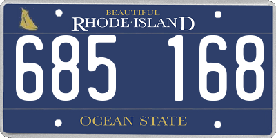 RI license plate 685168