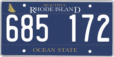 RI license plate 685172