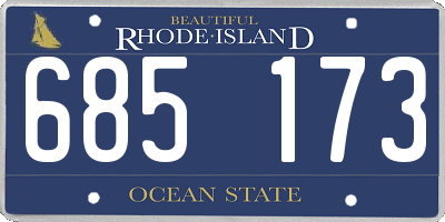 RI license plate 685173