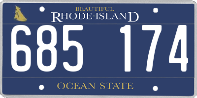 RI license plate 685174
