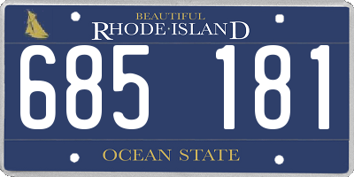 RI license plate 685181