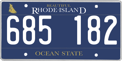 RI license plate 685182