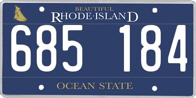 RI license plate 685184