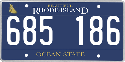RI license plate 685186