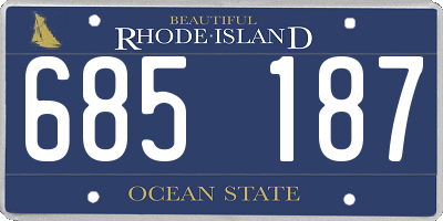 RI license plate 685187