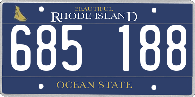 RI license plate 685188