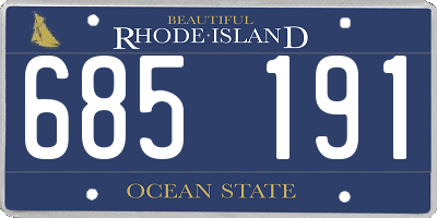RI license plate 685191