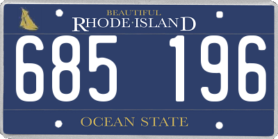 RI license plate 685196