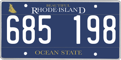 RI license plate 685198