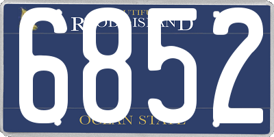 RI license plate 6852