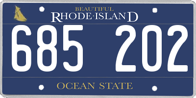 RI license plate 685202