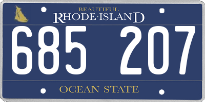 RI license plate 685207