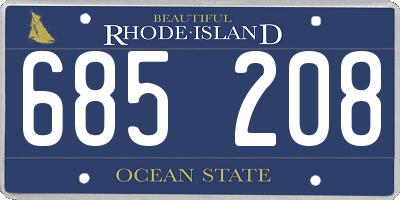 RI license plate 685208