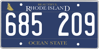 RI license plate 685209